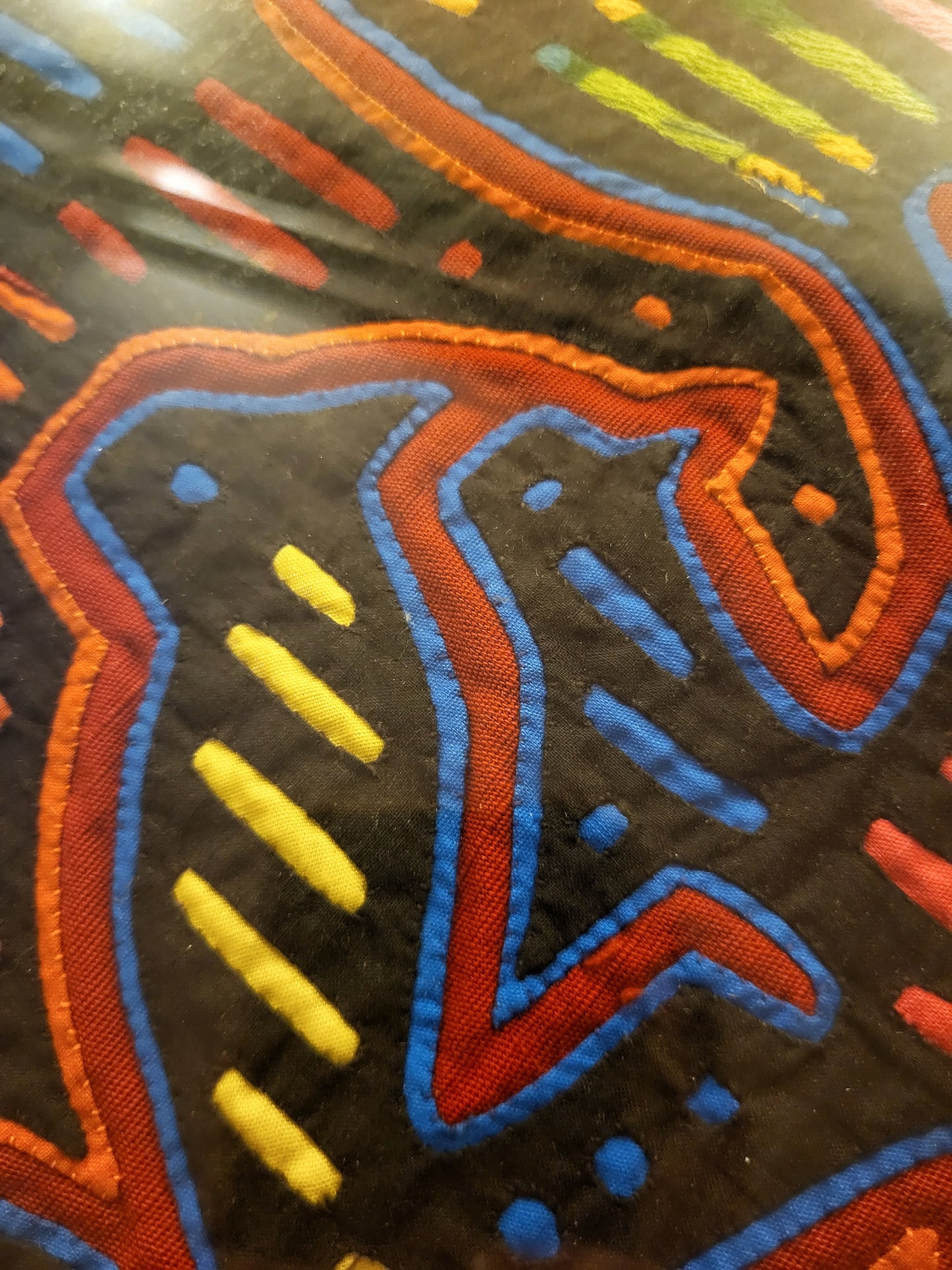 Tissu Kuna Mola Encadré