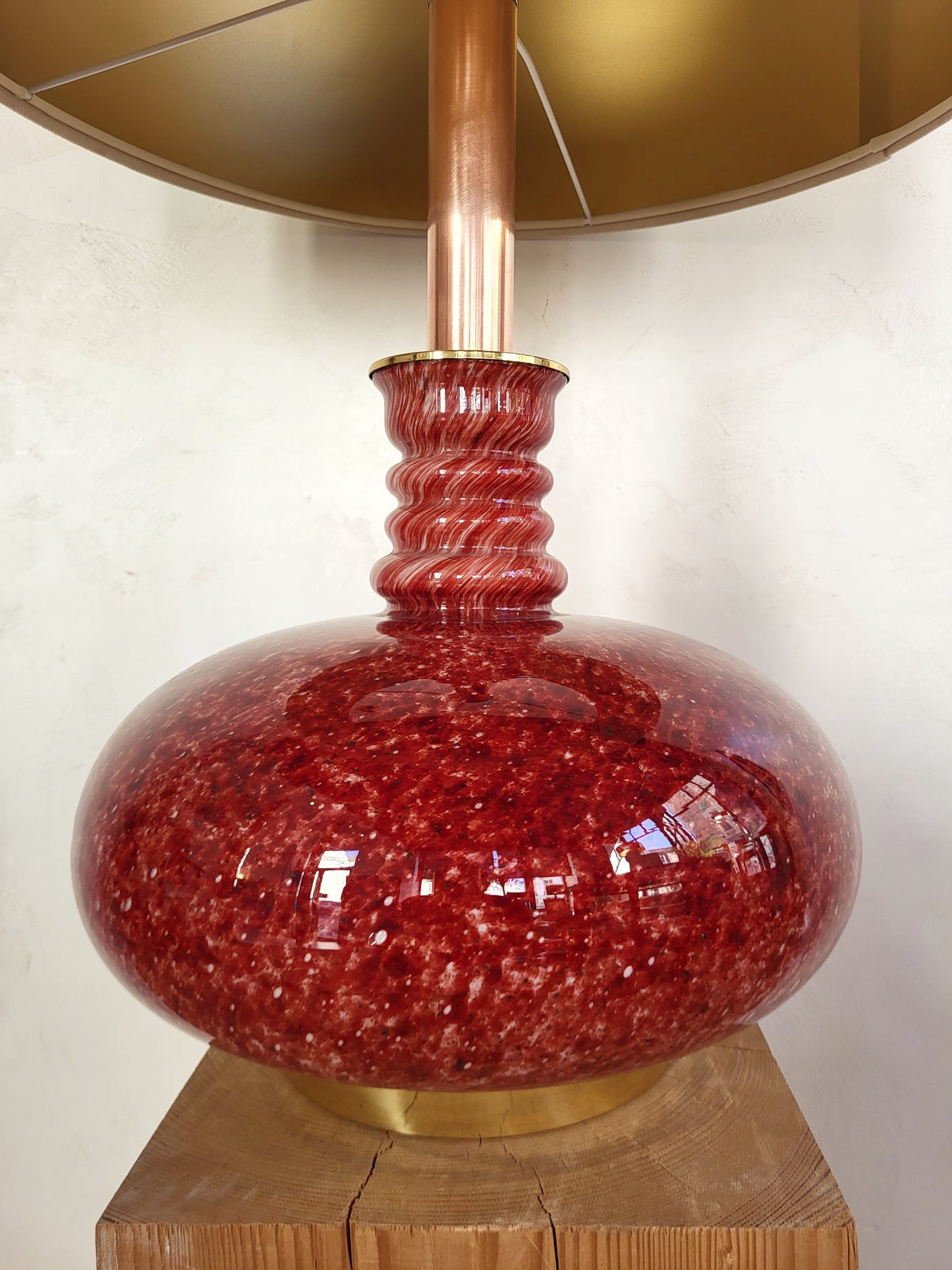 Grande lampe en verre soufflé