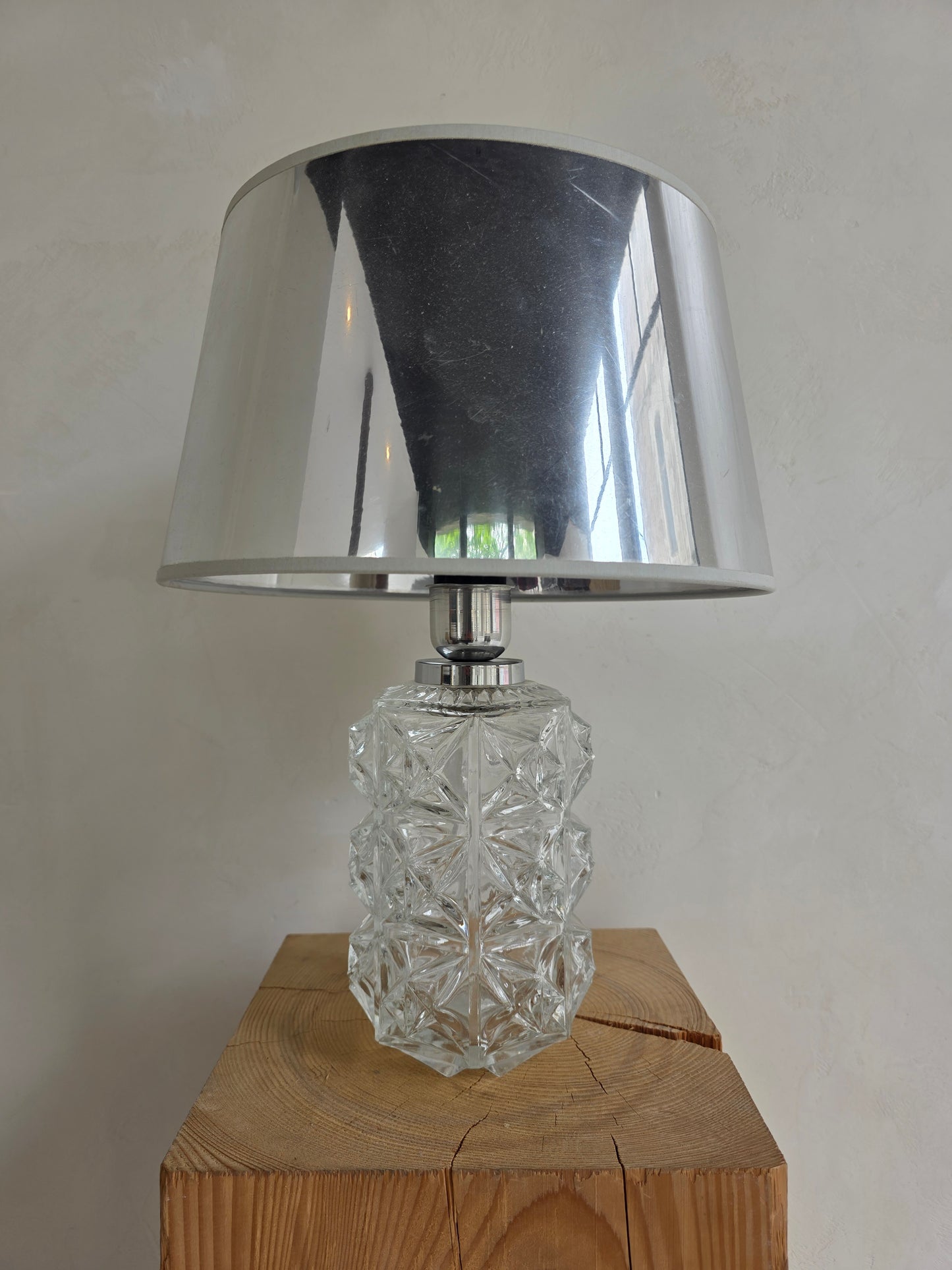 Lampe vintage en verre