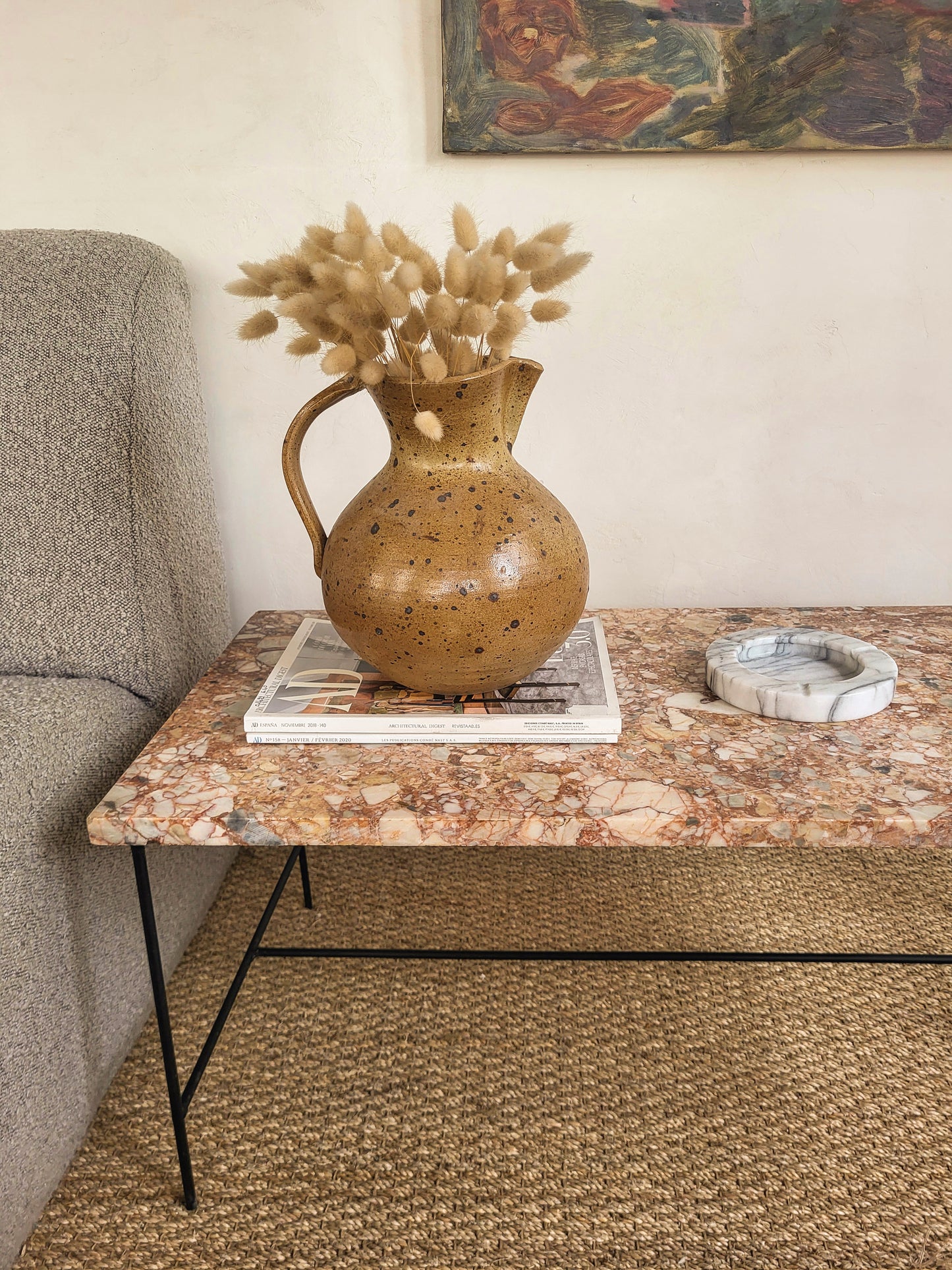 Table basse en marbre rosso