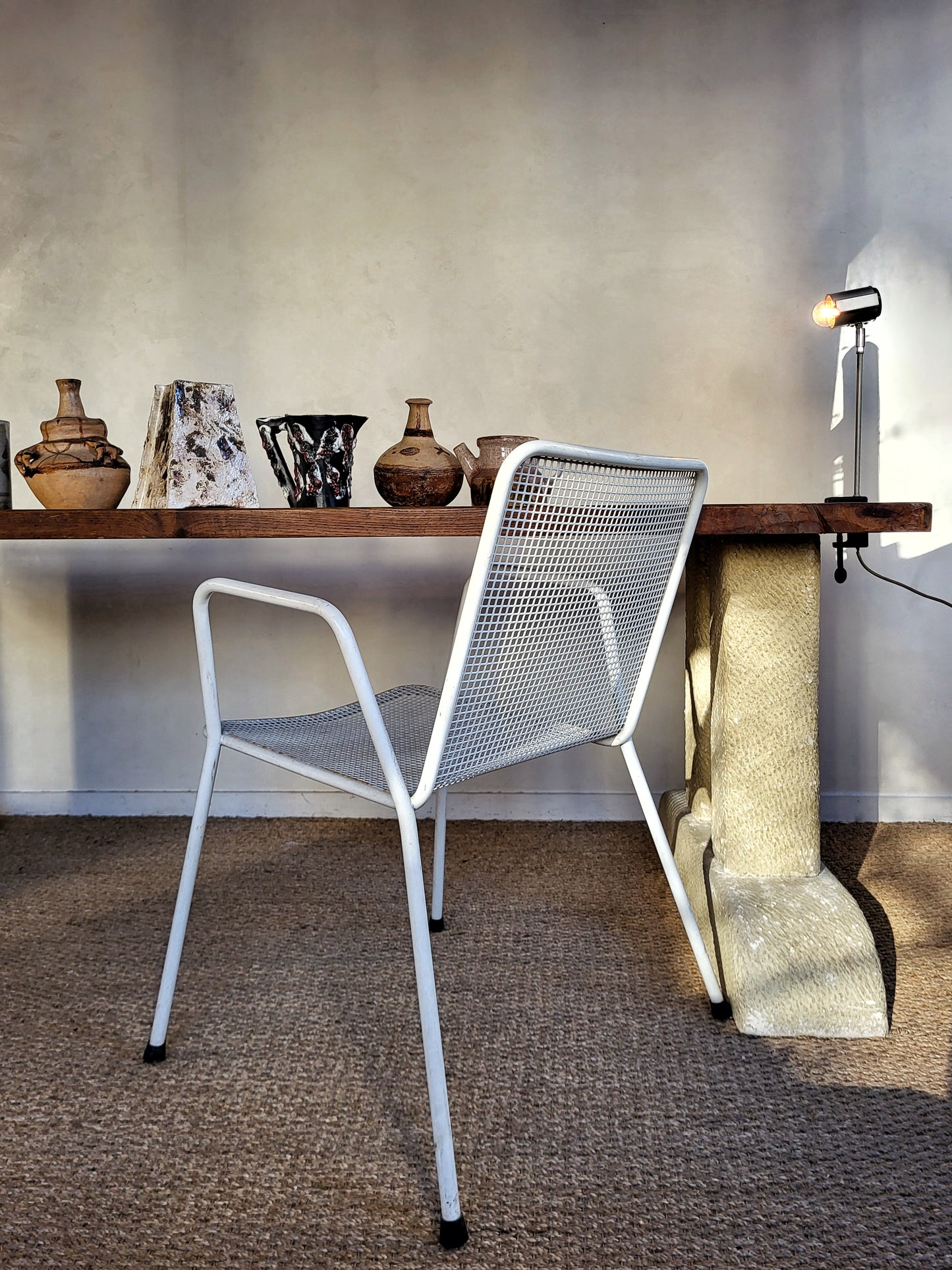 Table en chêne et pierre