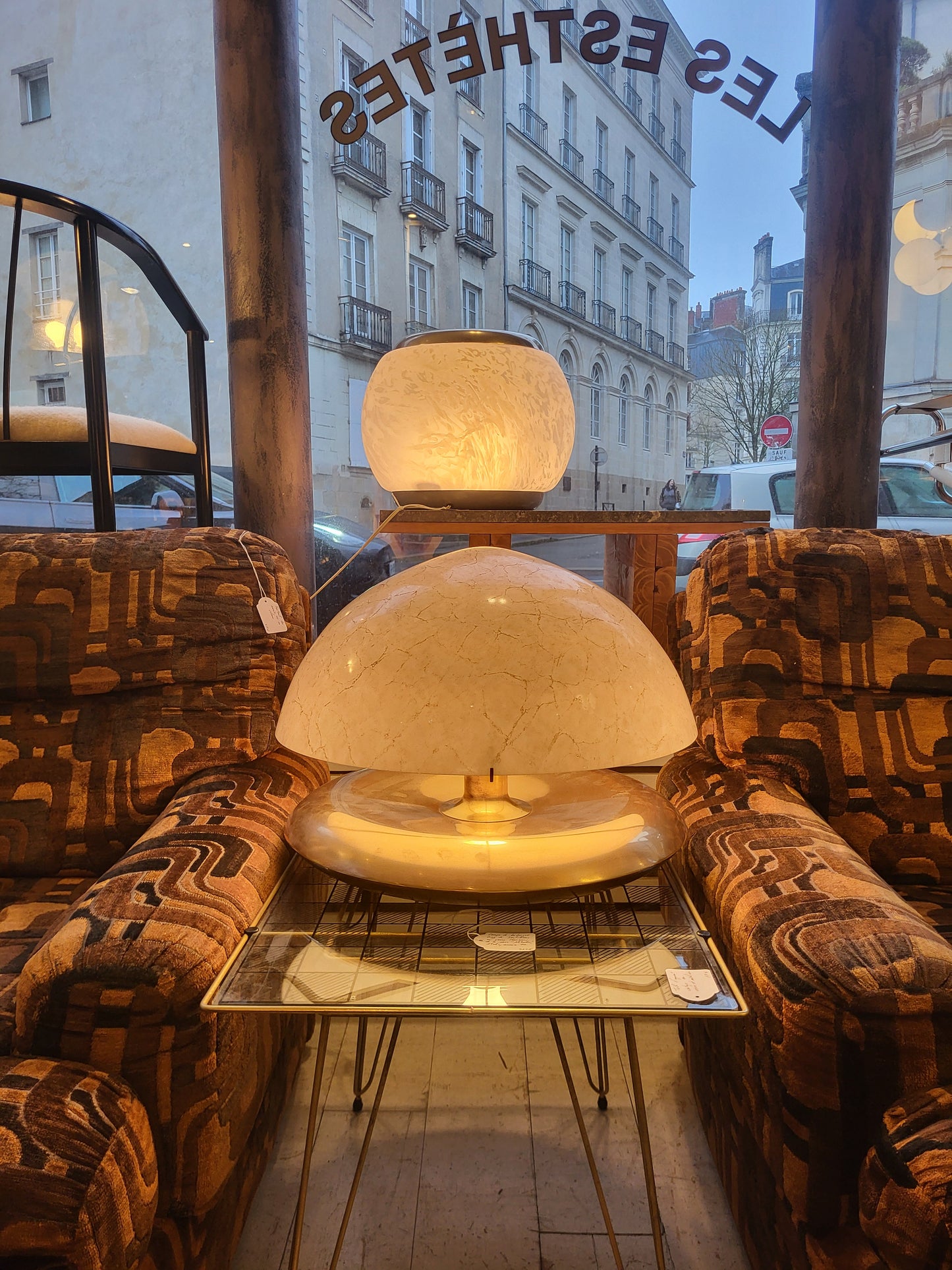 Lampe champignon en verre Murano