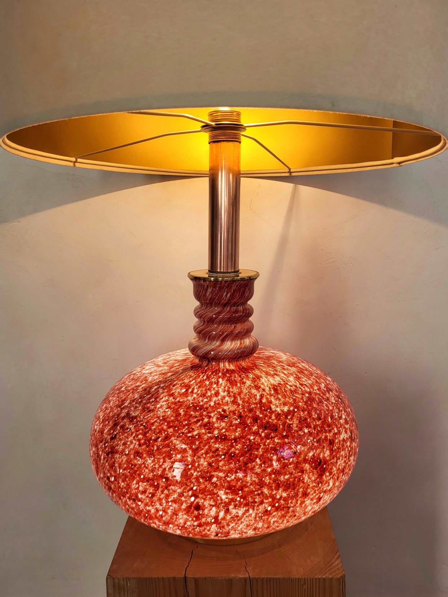 Grande lampe en verre soufflé