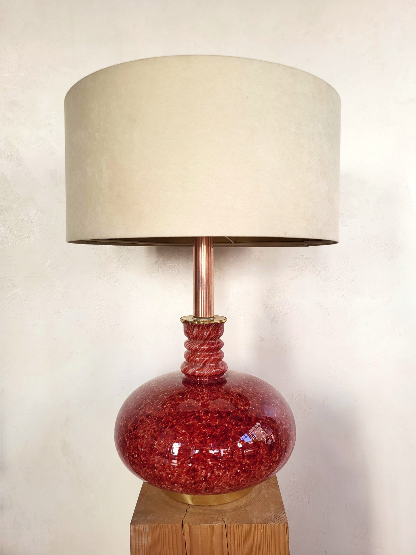 Grande lampe en verre soufflé