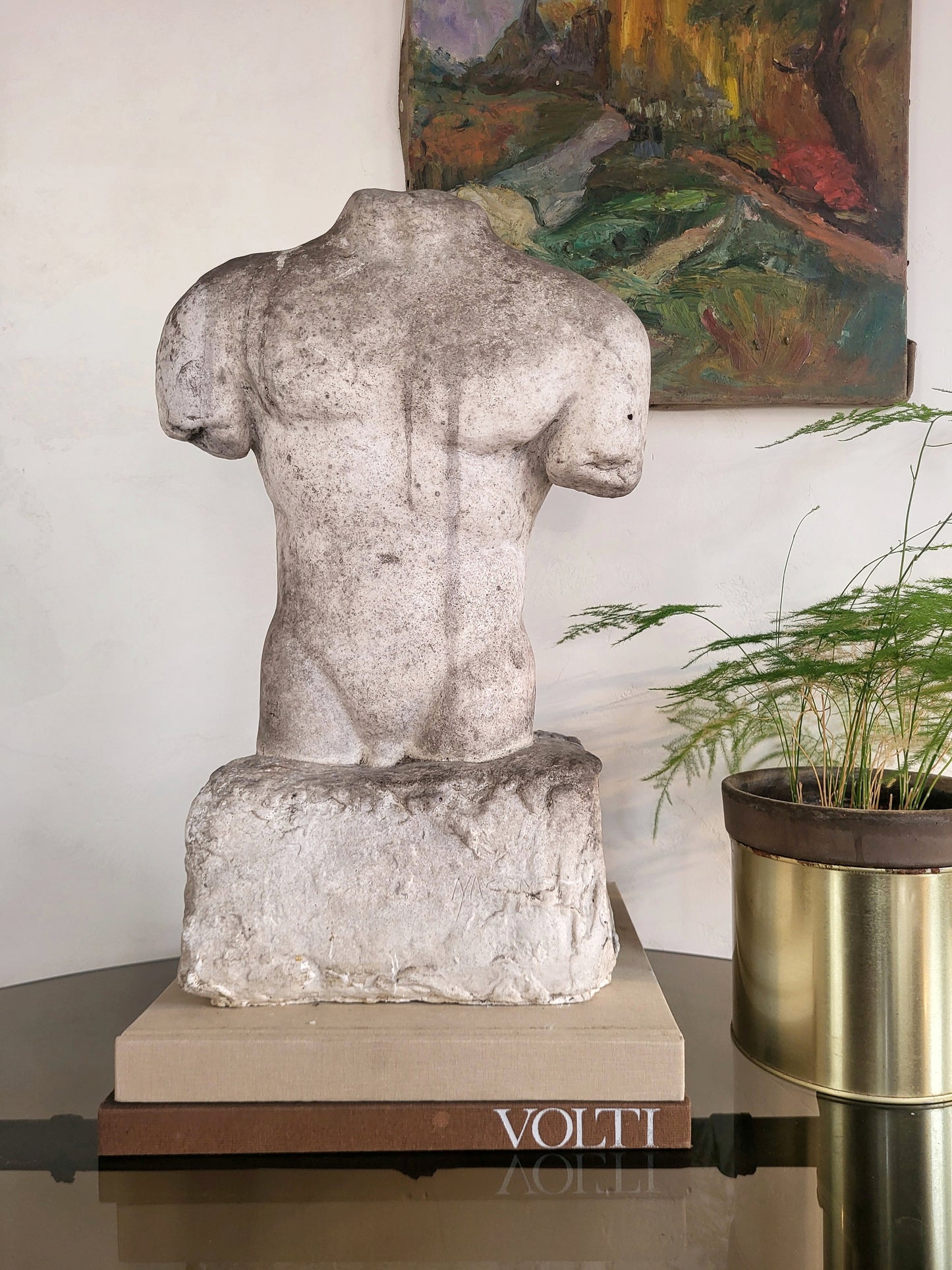 Buste en moulage de plâtre