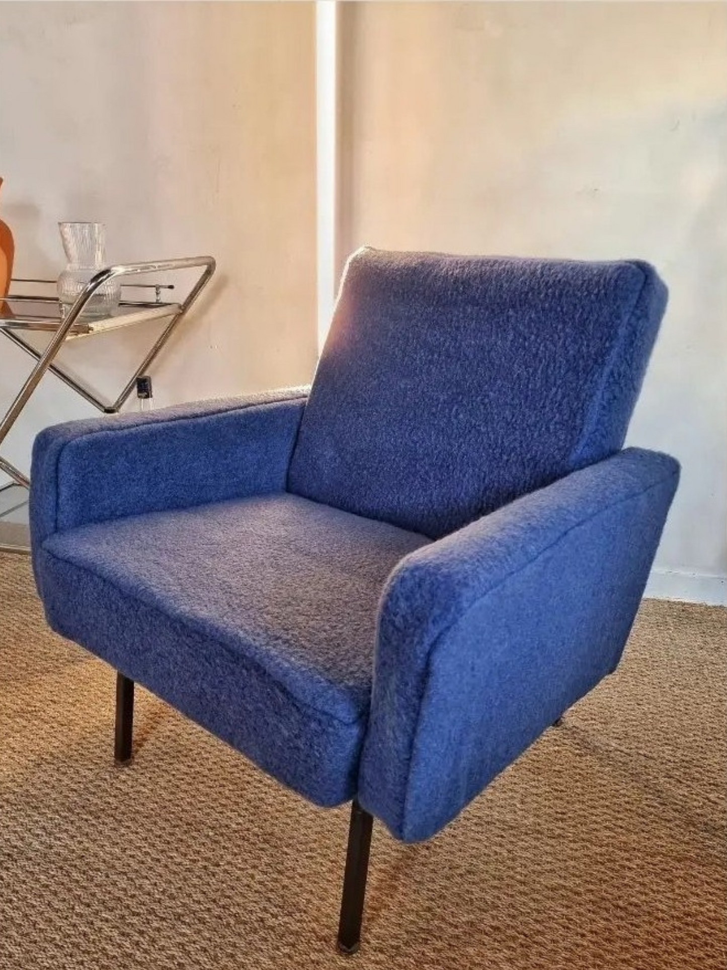 Fauteuil vintage bleu