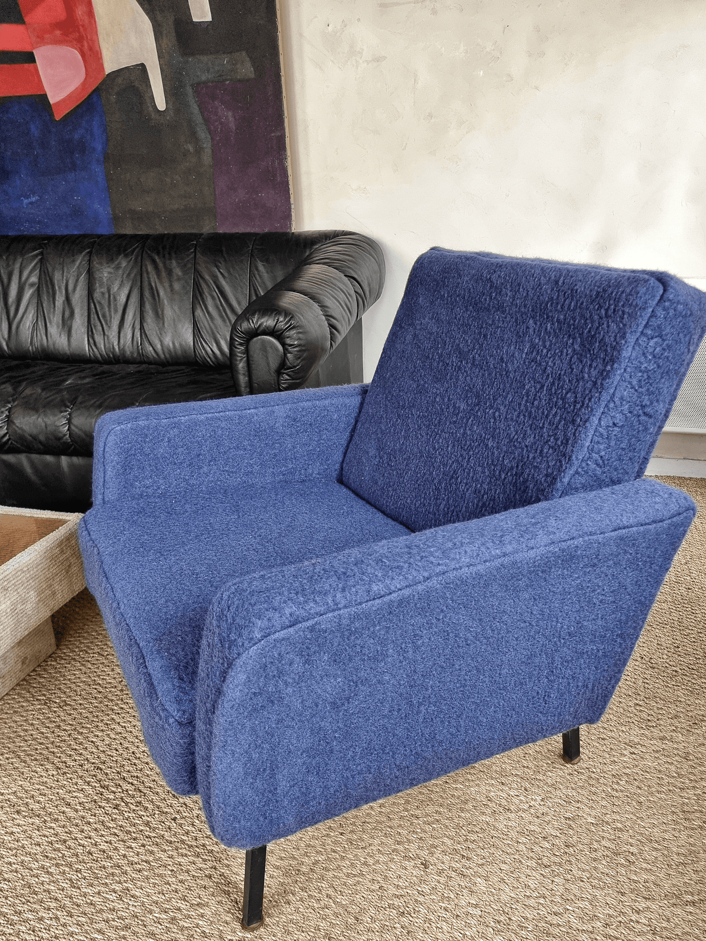 Fauteuil vintage bleu