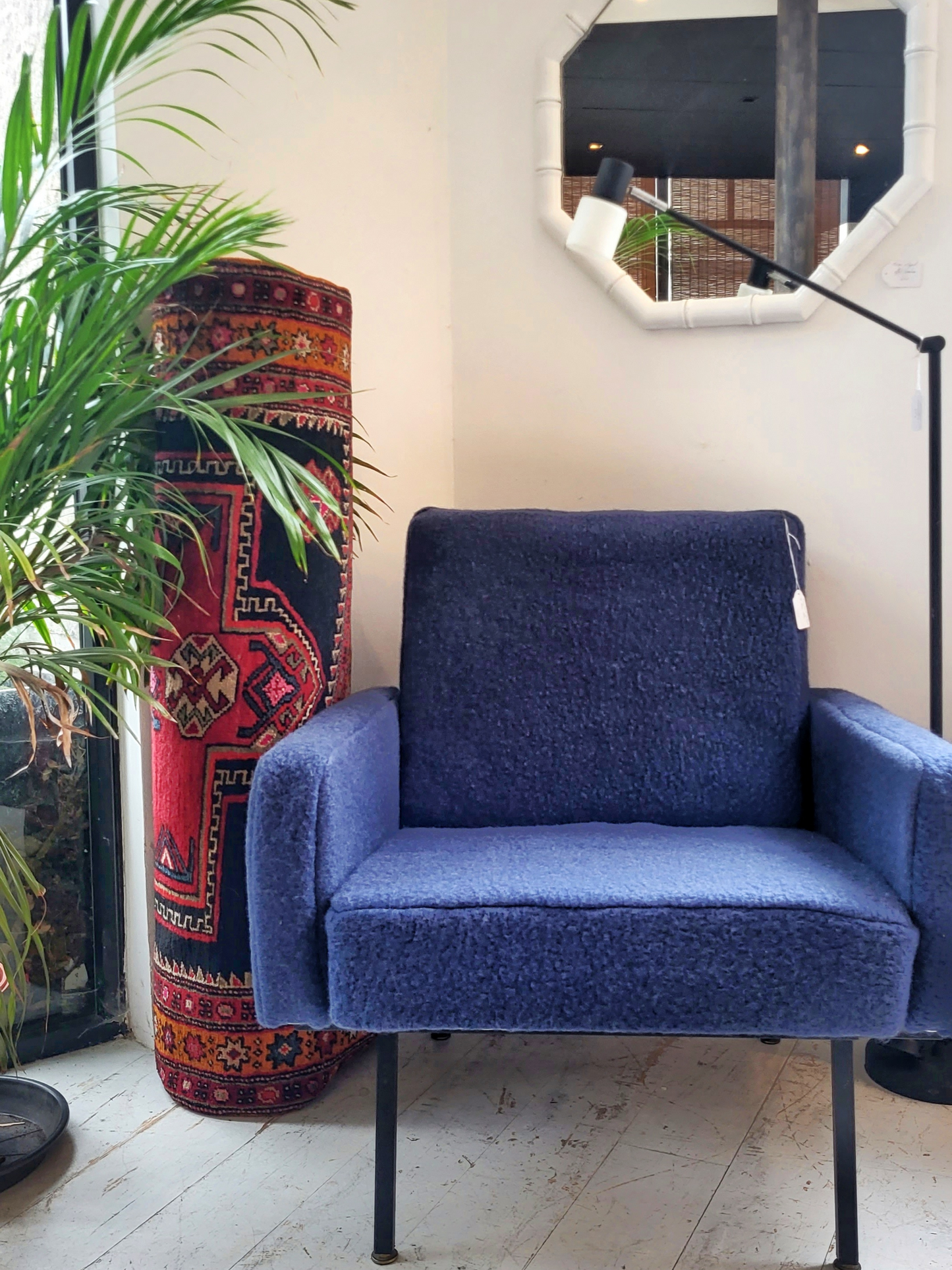 Fauteuil vintage bleu