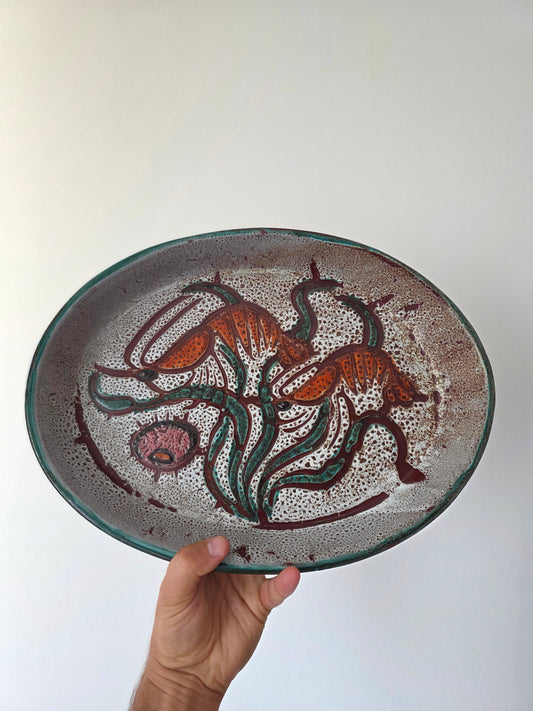 Grand plat façon Vallauris