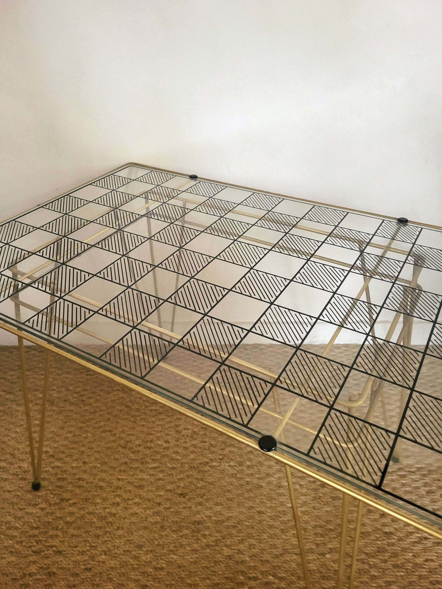 Table d'appoint damier