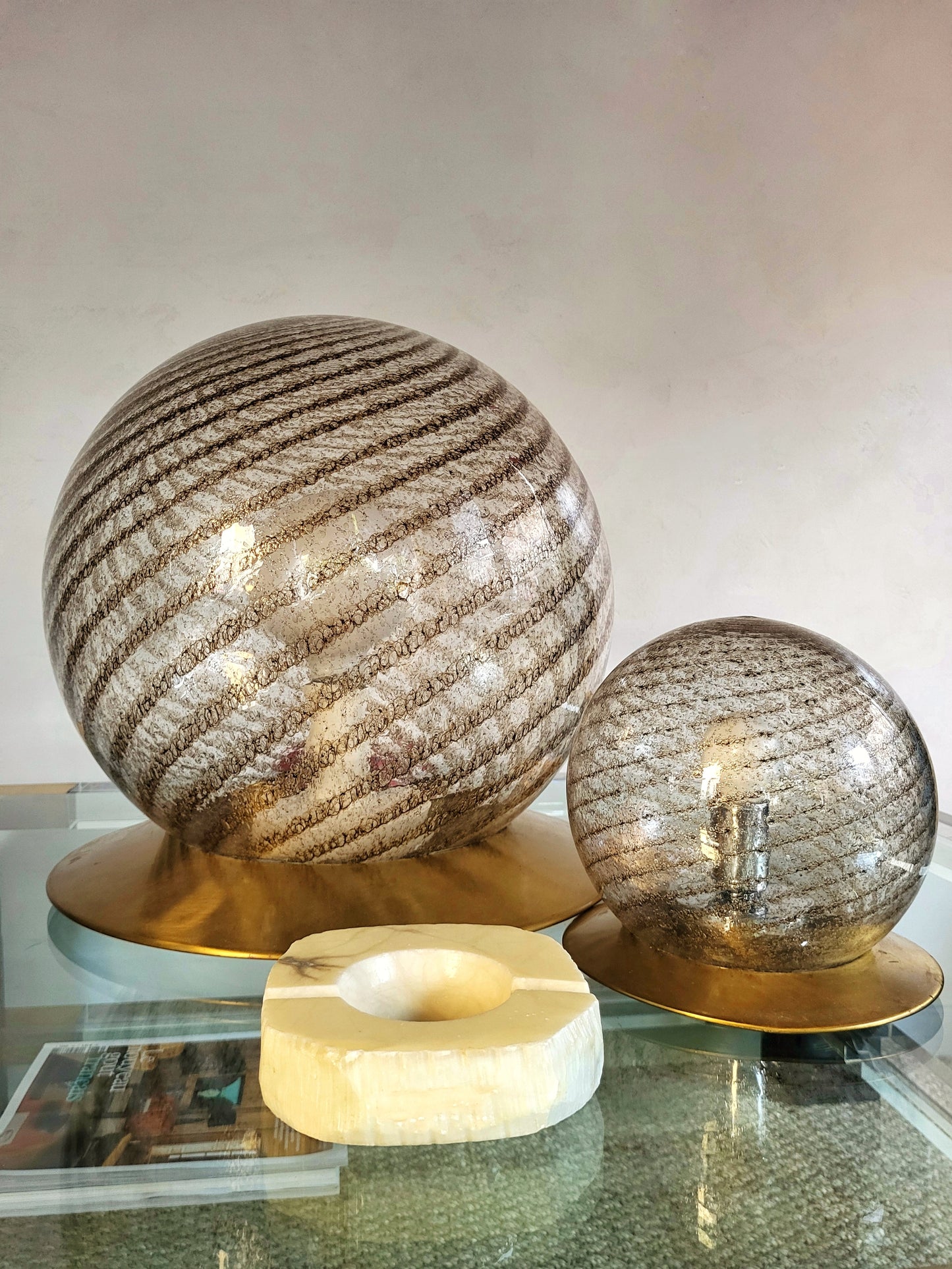 Lampes boule en verre de Murano