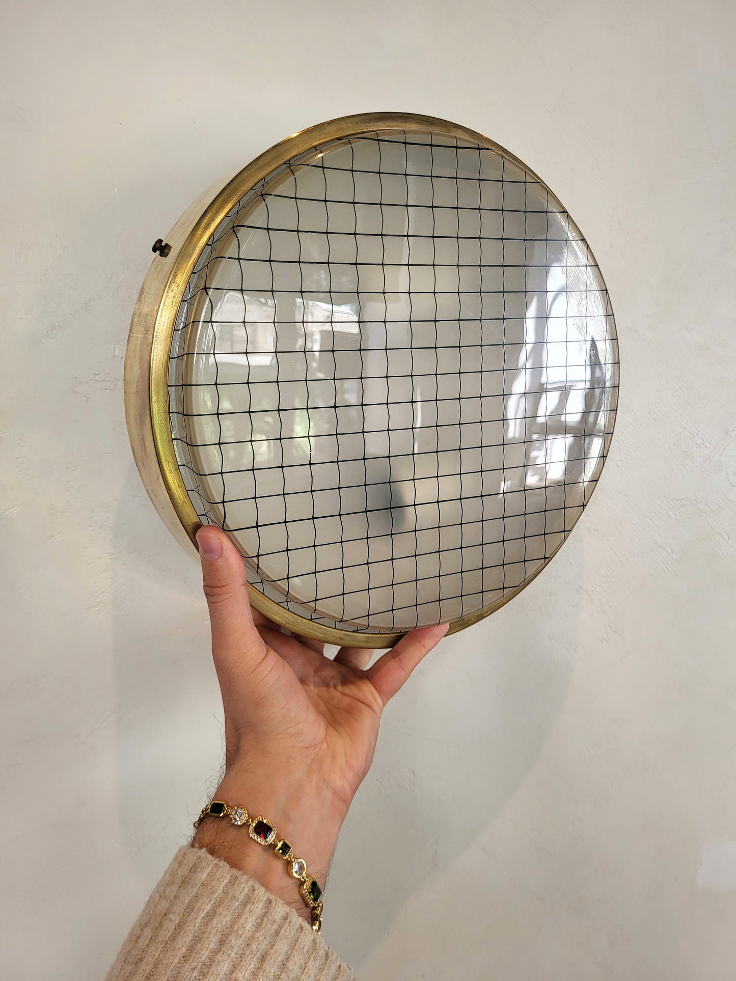 Applique / plafonnier 70s cuivré