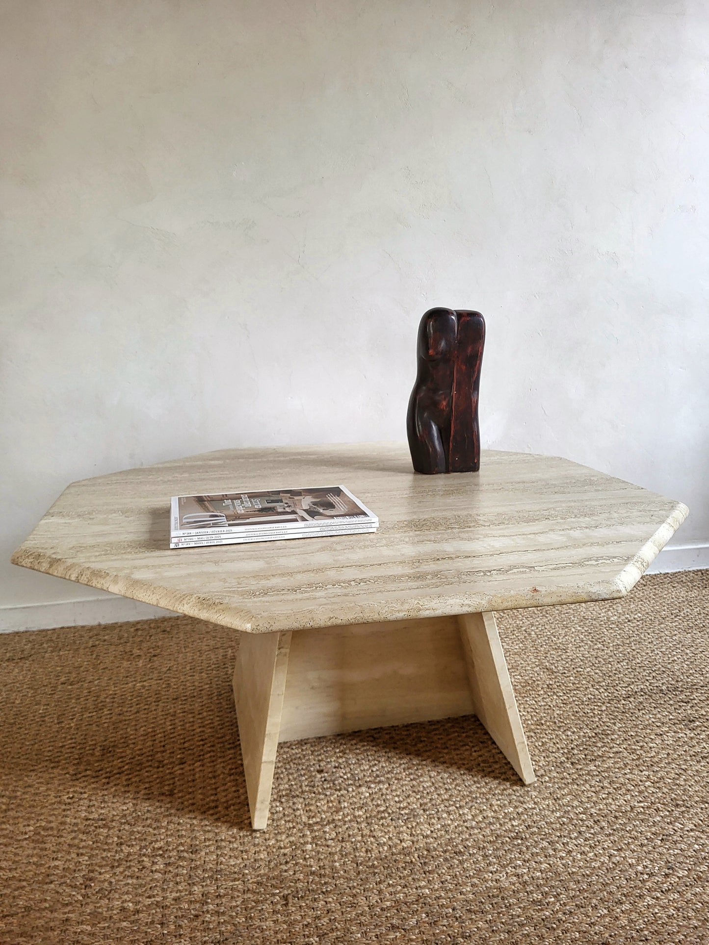Table basse en travertin